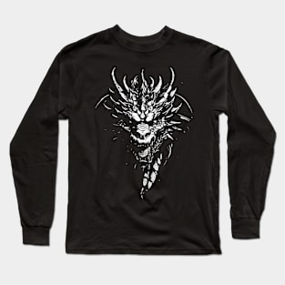 VINTAGE DRAGON SHADOW ILLUSTRATION Long Sleeve T-Shirt